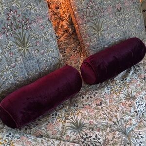 Plush Purple Accent Pillow Set